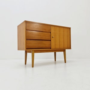 German Mid century Walnut wood chest of drawe, sideboard by FLB Möbel Fabrik , 1950s image 5