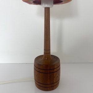 Mid century solid teak table lamp by AB Stilarmatur Tranås Sweden, 1960s image 6