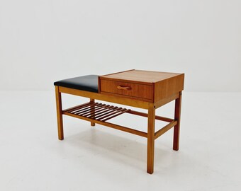 Danish teak telefon table/ hallway table By Jörgen Maahr/Otto Nielsen, 1960s