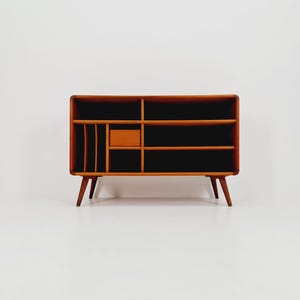Mid century Solid Danish teak hallway cabinet, Record cabinet By Dyrlund 1960s