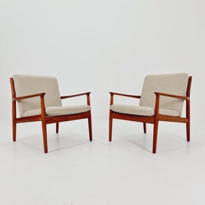 Mid century Danish easy lounge chairs by Sven Erksen For Glostrup, 1955s, Set of 2