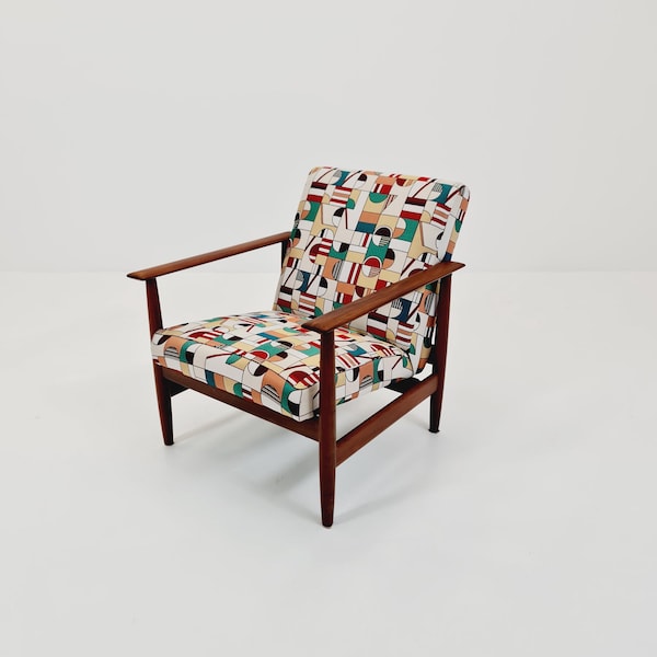 Mid century Danish easy lounge chair teak 1960s,