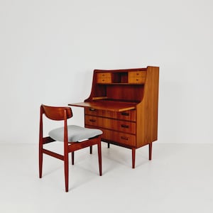 Midcentury Danish vintage teak secretary, vanity / Make up table By Arne Wahl Iversen, 1960s