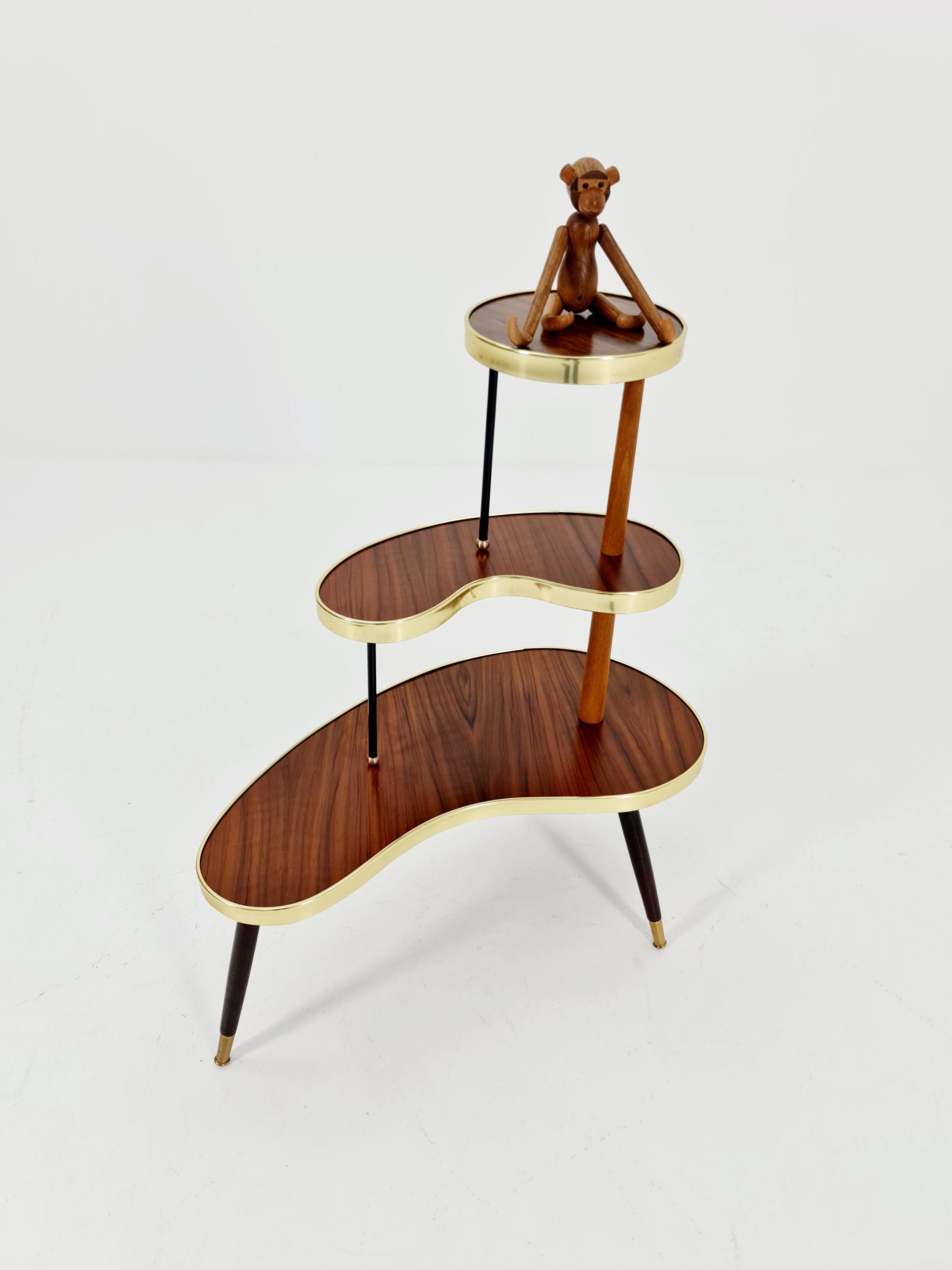 Rare Large German Plant Stand, Vintage Mid-century Minimalist
