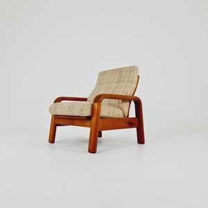 Mid Century Solid teak lounge chair/Easy chair by Dylrund, 1960s