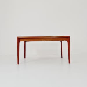 Danish Henning Kjaernulf rectangular teak table with two extension leaves, Denmark 1960s