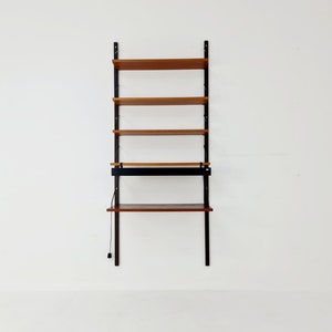 Midcentury Danish Teak Shelving Unit With Desk & light, by Poul Cadovius, 1960s image 7