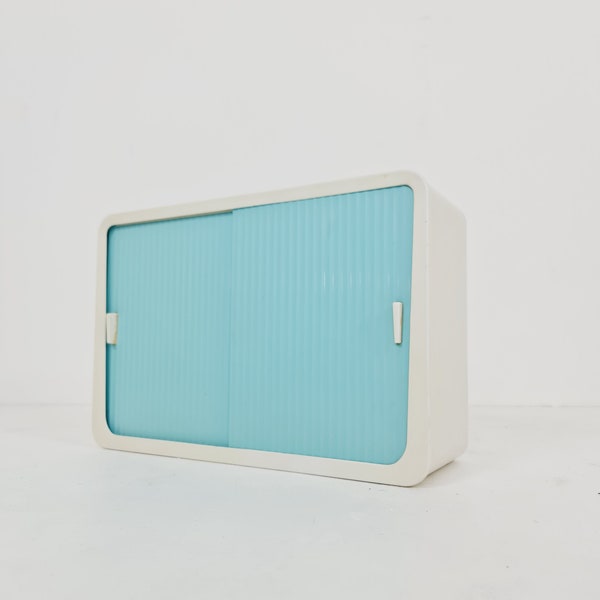 Salle de bain/cuisine/armoire à pharmacie vintage turquoise, 1960