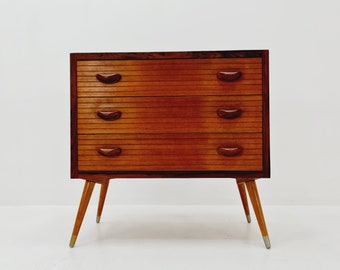 Rare Mid century Modern German teak & rosewood chest of drawers by Ernst Dieter Hilker, 1960s