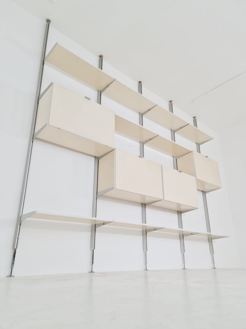 Rare Free standing Modular George Nelson Wall Unit Bookcase, Herman Miller International collection Vitra, 1960s Bild 4