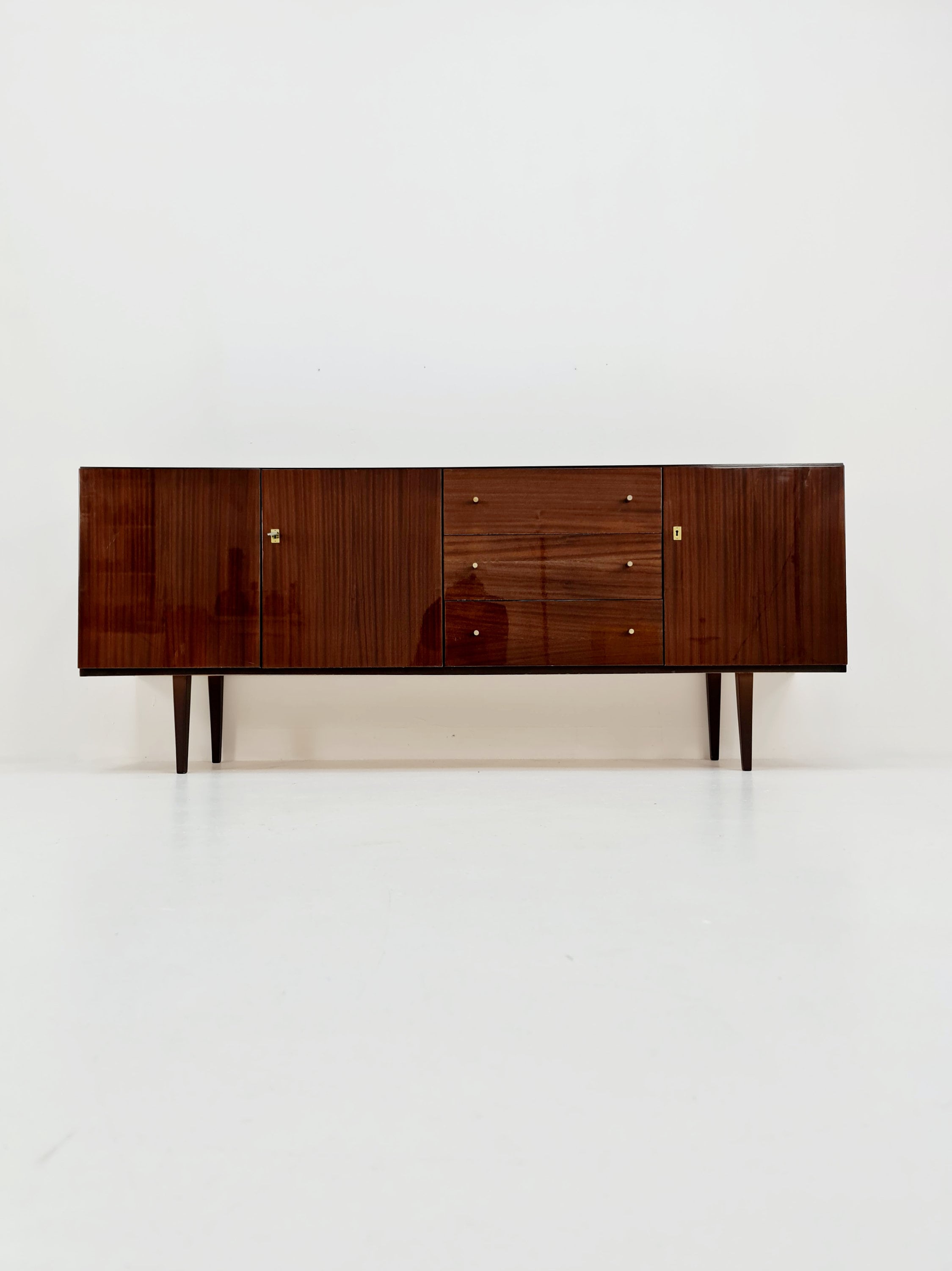 Rare Mid Century Modern German Mahogany Sideboard Model Graz by