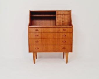 Midcentury vintage Teak secretary  / vanity /Make up table By Arne Wahl iversen 1960s