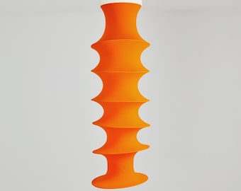 Italian Orange Milano Falkland Pendant Lamp by Bruno Munari for Danese, 1970s