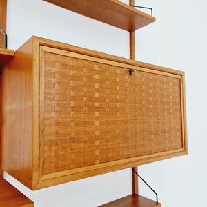 Mid century Danish Teak Wall Unit with bar cabinet & Desk by Poul Cadovius for Royal, Denmark, 1960s image 5