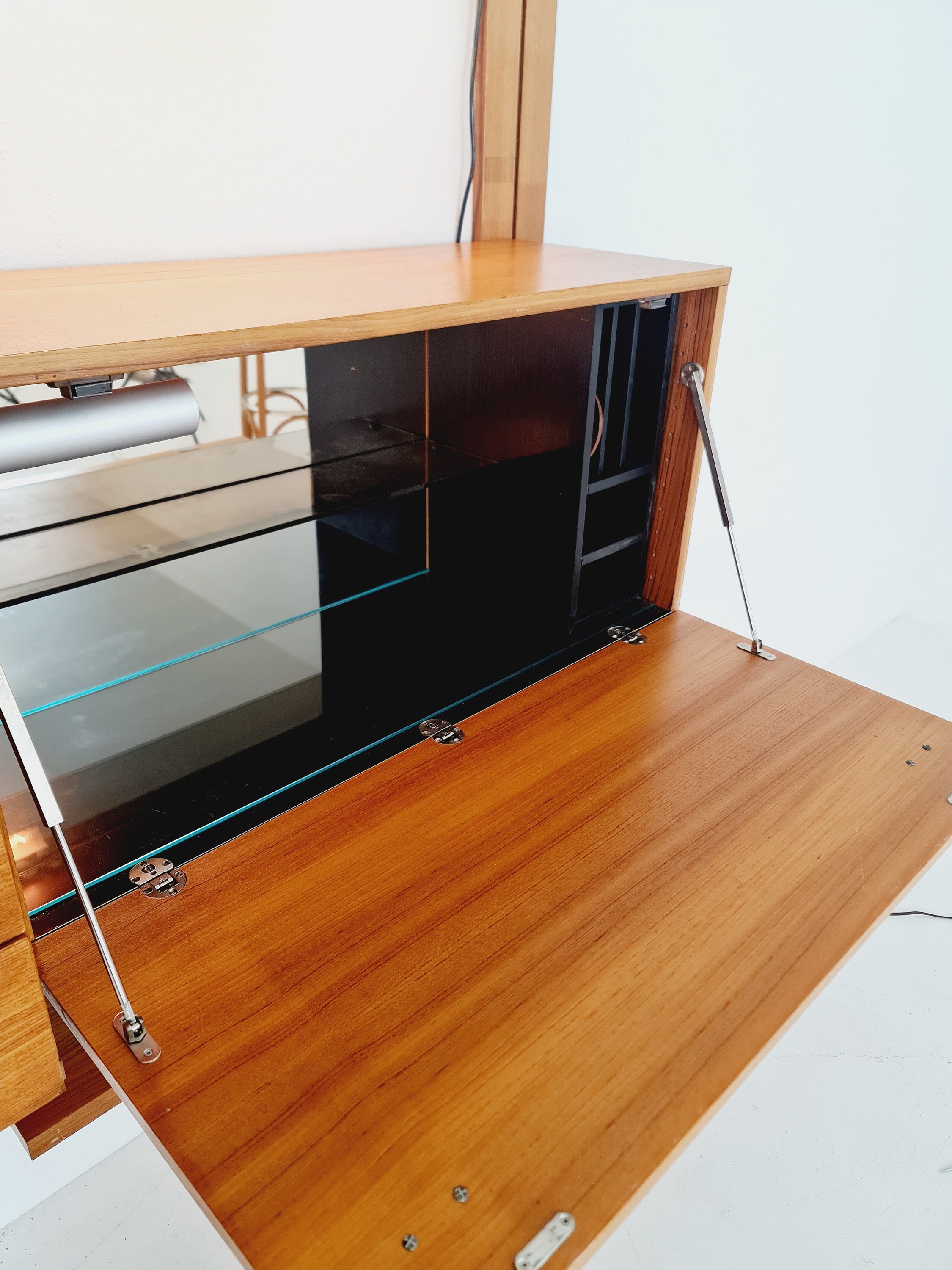 Mid Century Modular Teak Wall Shelving Unit by Preil Form Etsy UK