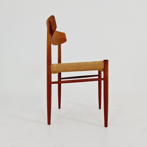 Danish teak & danish cord dining chair by A.M Mobler model 501 1960s, image 4