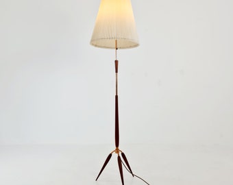 Rare Midcentury Danish floor lamp by Temde solid teak, 1960s