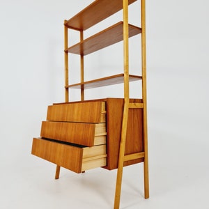 Danish freestanding Midcentury vintage bookshelf system / bookcase teak by Bengt Ruda, 1960s Bild 5