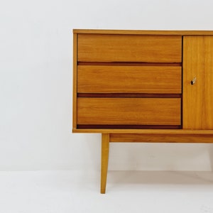 German Mid century Walnut wood chest of drawe, sideboard by FLB Möbel Fabrik , 1950s image 10