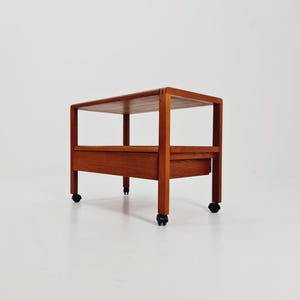 Vintage mid century danish trolley in solid teak/ bar cart By Salling Stolefabrik, 1960s