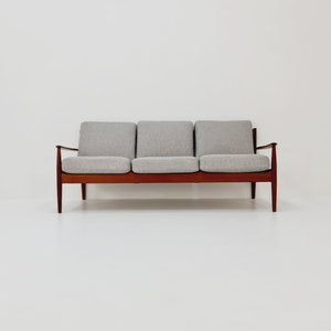 Mid-century Rare Danish teak lounge sofa/Easy sofa by Grete Jalk, 60s
