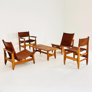 Mid century chairs set by Werner Biermann for Arte Sano 1960s Colombia