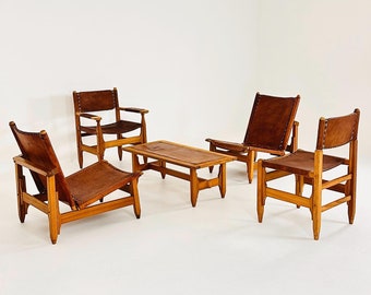 Mid century chairs set by Werner Biermann for Arte Sano 1960s Colombia