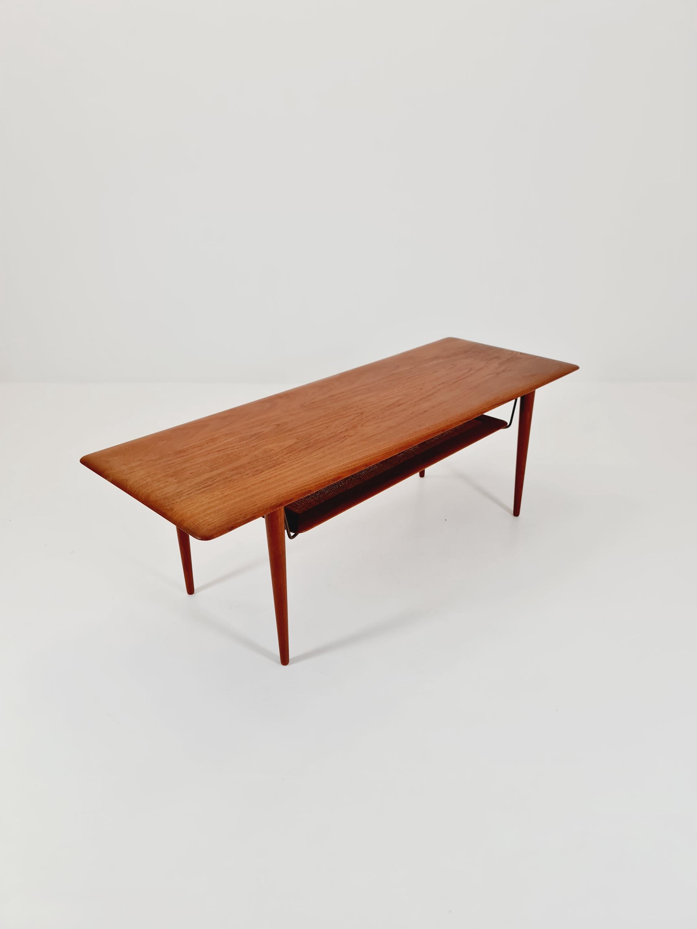 Danish Teak Coffee Table by Peter Hvidt &orla Mølgaard for France
