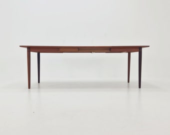 Mesa de comedor Mid Century grande de teca de Gustav Bahus, Noruega, años 60