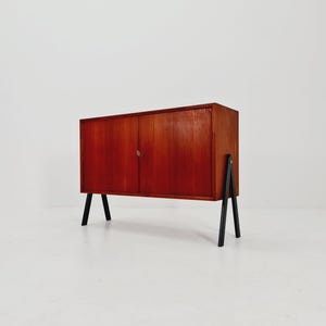 Mid-century Danish vintage teak record sideboard, 1960s