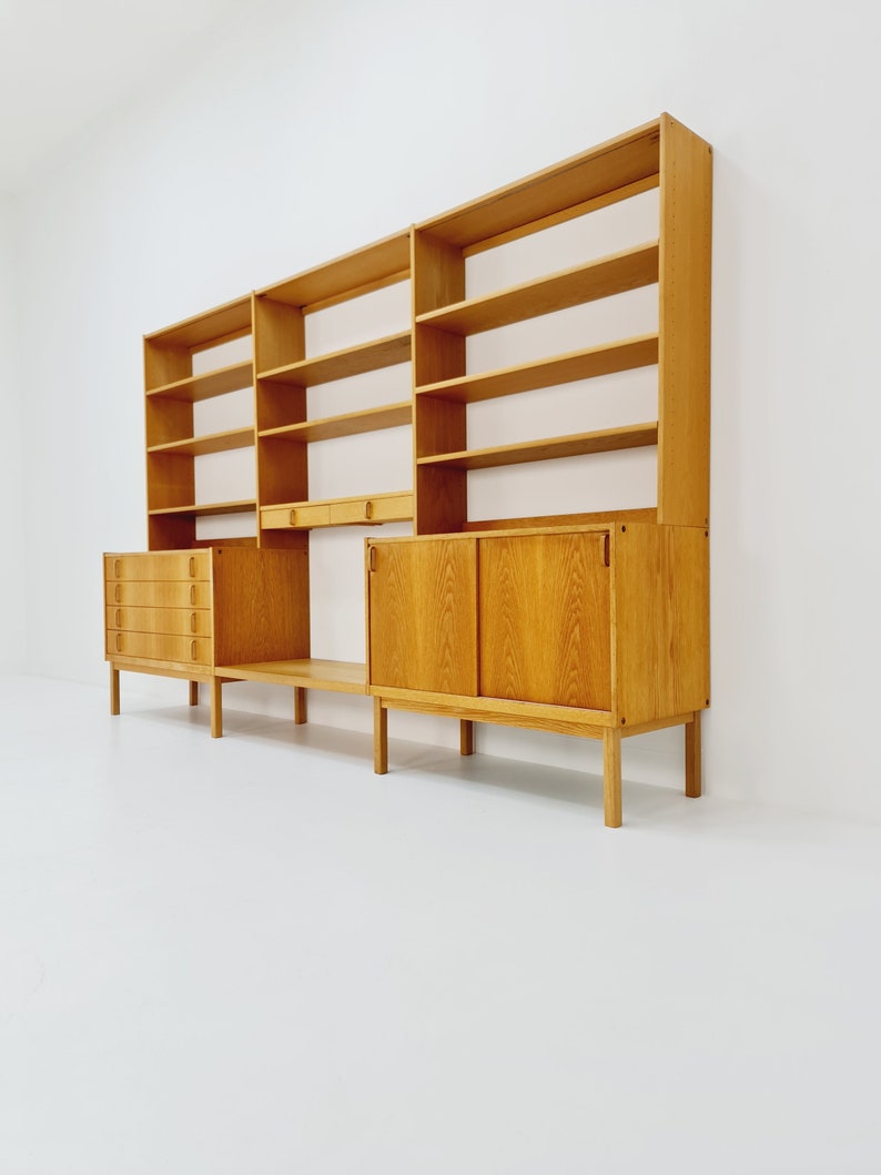 Large commode/bibliothèque modulable vintage suédoise en chêne par Fridhagen pour Bodafors, 1960 image 3