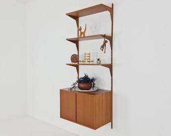 Mid century Single Danish Teak Wall Unit by Poul Cadovius for Cado, Denmark, 1960s