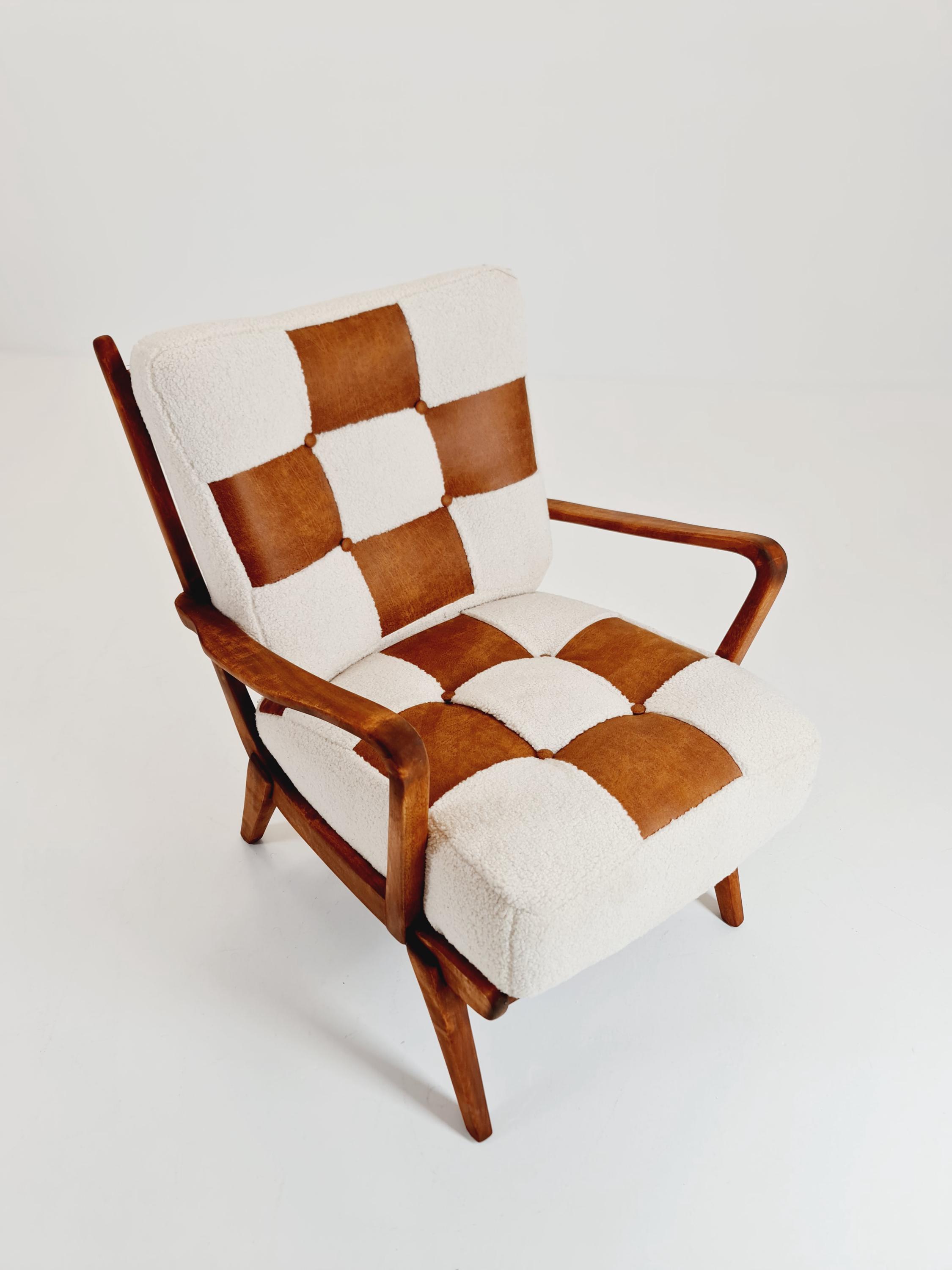 希少なミッドセンチュリードイツ製クラブラウンジチェア、1950 年代