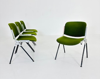 Set of 4 Italian Mid-Century Modern DSC Chairs by Giancarlo Piretti for Castelli / Anonima Castelli, 1970s