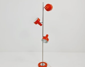 Space age orange floor lamp by CW West Germany, 1970s