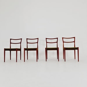 Vintage Danish solid teak dining chairs By Bernhard & Son, 1960s, Set of 4