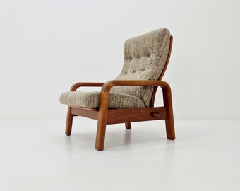 Mid Century Solid teak lounge chair/Easy chair by Dylrund, 1960s