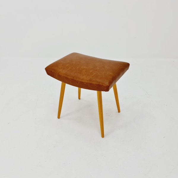 Mid century modern German ottoman/footstool make up stool from the 50s