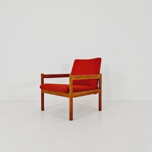 Midcentury Swedish lounge chair teak by Oiva Parviainen, Futura Möbler AB, Tibro, 1960s
