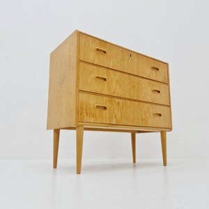 Midcentury danish design chest of drawers / drawer dresser /3 drawers cabinet, 1960s image 9