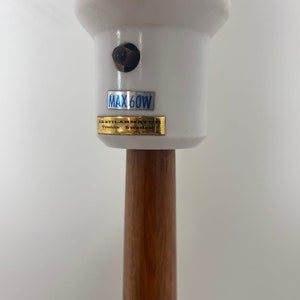 Mid century solid teak table lamp by AB Stilarmatur Tranås Sweden, 1960s image 7