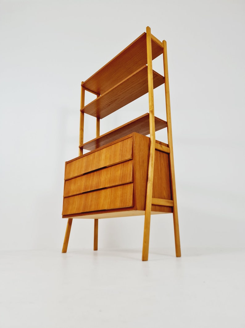 Danish freestanding Midcentury vintage bookshelf system / bookcase teak by Bengt Ruda, 1960s image 3
