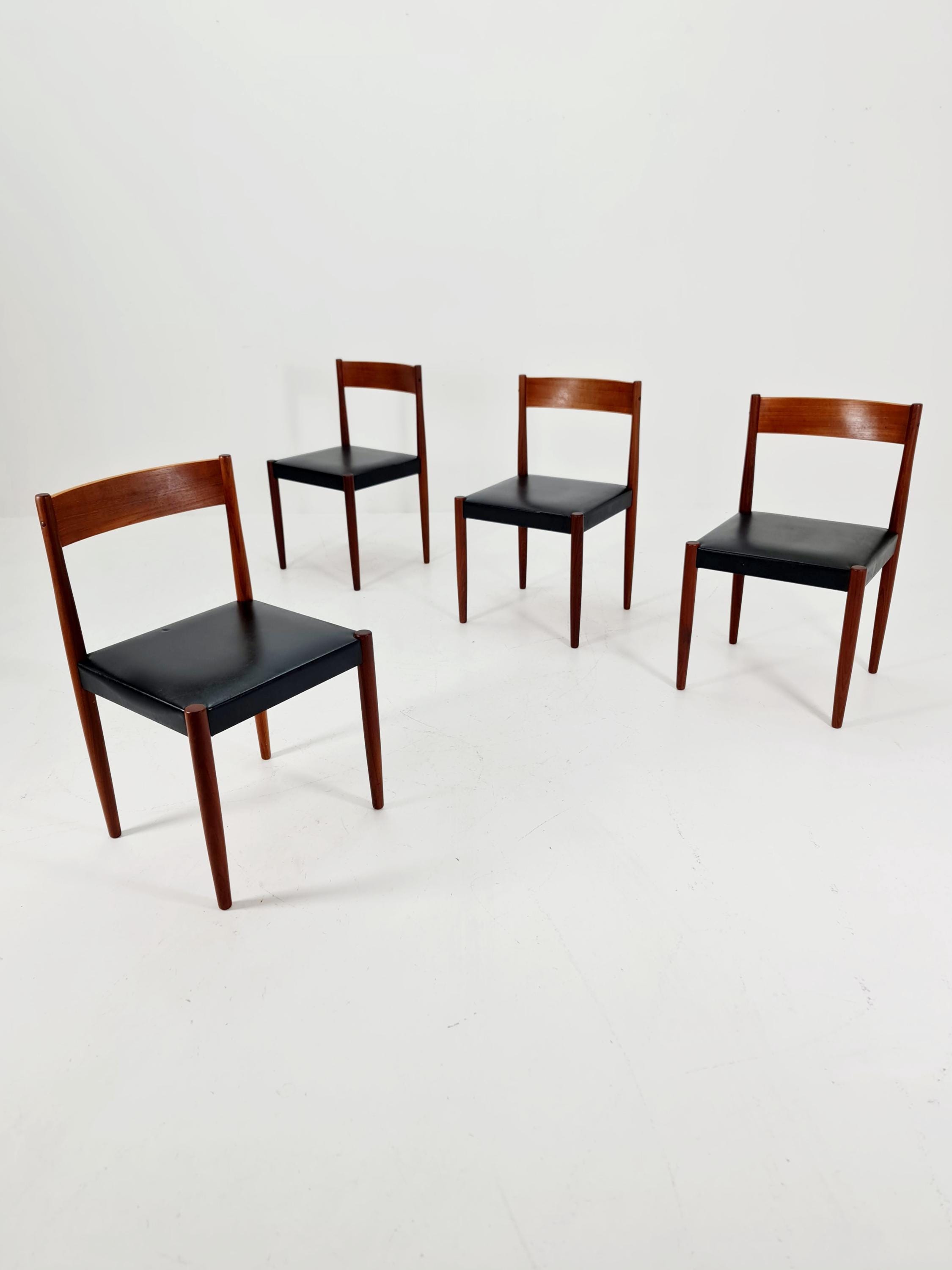 Poul M. Volther Dining Chair ダークブラウン Teak Dining Chairs by Poul Volther - Decade Five Furniture Co.