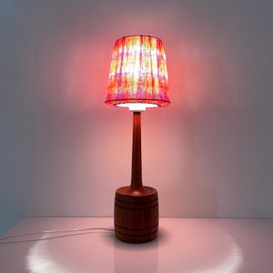 Mid century solid teak table lamp by AB Stilarmatur Tranås Sweden, 1960s image 2