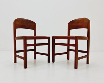 Vintage Danish teak dining charis 1960s, set of 2