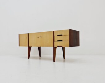 Midcentury German vintage Ash & walnut sideboard, By InterLübke 1960s