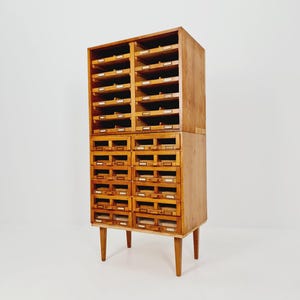 Mid century Bauhaus German Haberdashery cabinet in Wood, 1930s