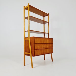 Danish freestanding Midcentury vintage bookshelf system / bookcase teak by Bengt Ruda, 1960s image 6