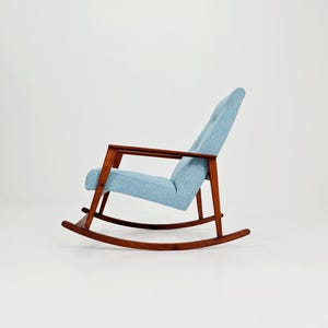 Mid century Scandinavian solid wood rocking chair, 1950s