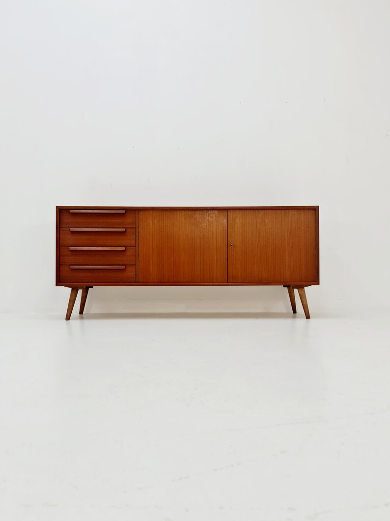 Mid century modern German teak sideboard by WK Möbel, 1960s image 1